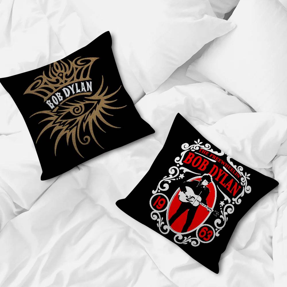 Singer Bob D-dylan LOGO  Cushion Cover Pillowcase Upholstery Sofa Throw Pillow Home Decor Pillowcas