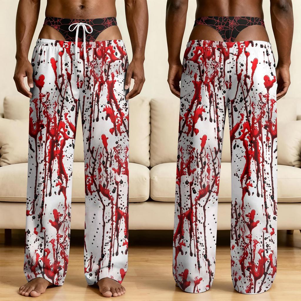 Lustige Schlafanzughose für Herren mit Slip-Aufdruck für Halloween Neuheitshose