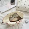 Blumenkirschblüten-Print Kosmetiktasche für Damen Reise Toilettenartikel-Organizer-Etui Frische Sommer-Make-up-Tasche Handgehaltene Waschtasche Etui