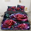 Bedding Set Digital Print Comfortable Duvet Cover for Home Bedroom Decoration, 1 Duvet Cover and 2pillowcase with Zippers