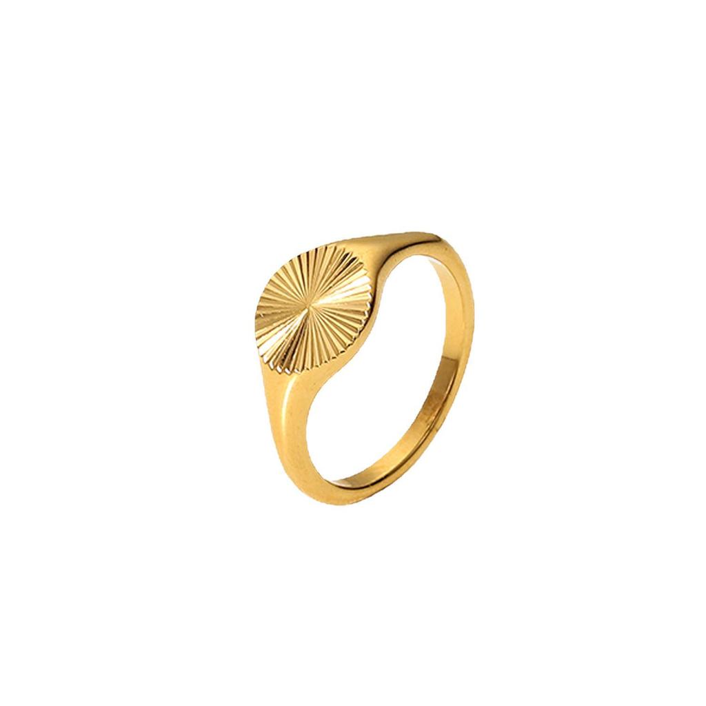 INS Geometric Stackable 18K Gold Plated Ring - Fashion Jewelry Gift