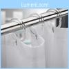 Modern And Simple Clear Shower Curtain Hooks 12 Hooks Per Boxed Set For Easy Installation