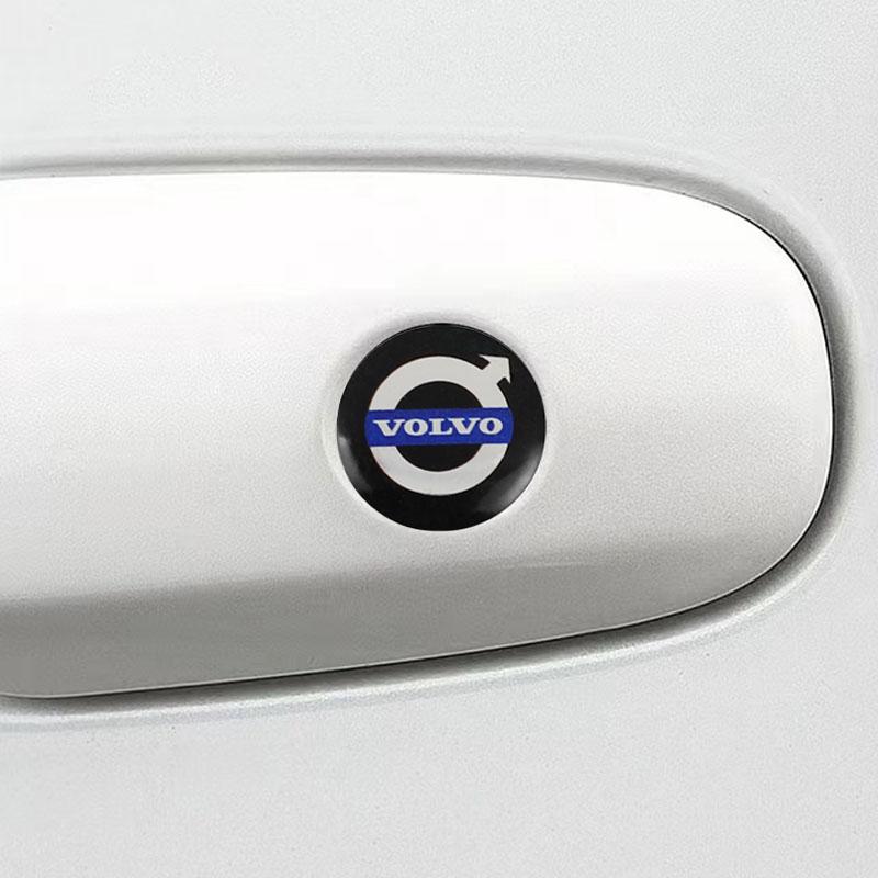 rkwad2 5/10Pcs 14mm Car Key Emblem Stickers Auto Door Keyhole Logo Decal For Volvo V60 V40 XC90 S60 S40 XC60 V50 V70 XC40 S80 EM90 S80L