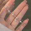 New S925 Sterling Silver Four-leaf Clover Bracelet Women's French Light Luxury High-end Accessories Super Flash Versatile Jewelry