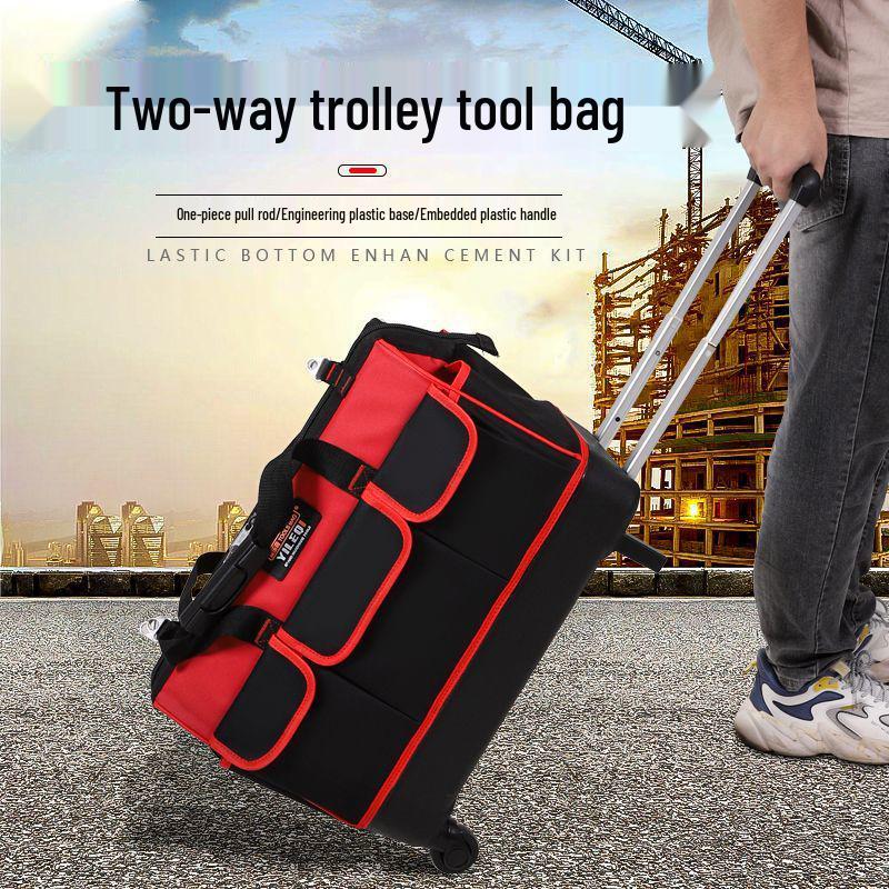 Lever-type Wear-resistant Canvas Tool Bag for Electricians and Woodworkers