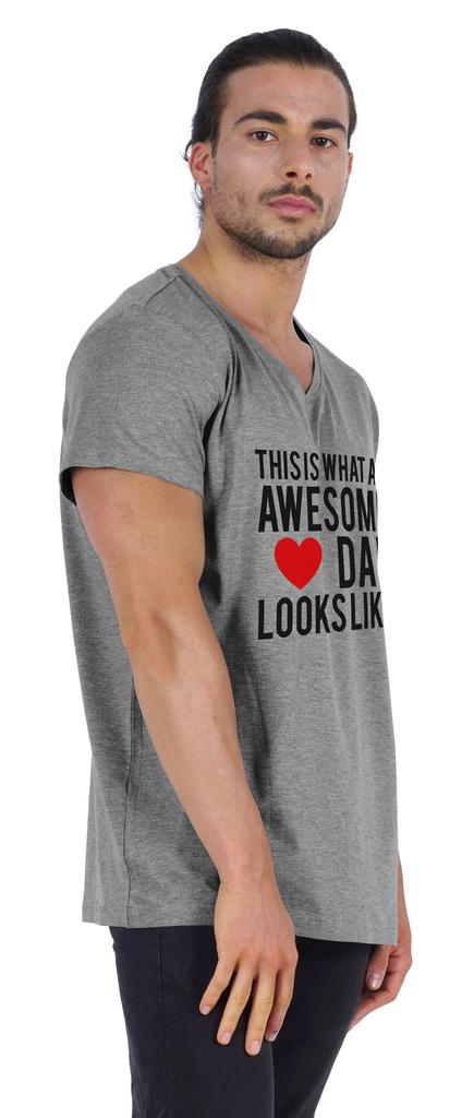 Inkmeso   This Is What An Awesome Dad Looks Like   Quotes Tshirt For Men Cotton Jersey Novelty Humor Tee