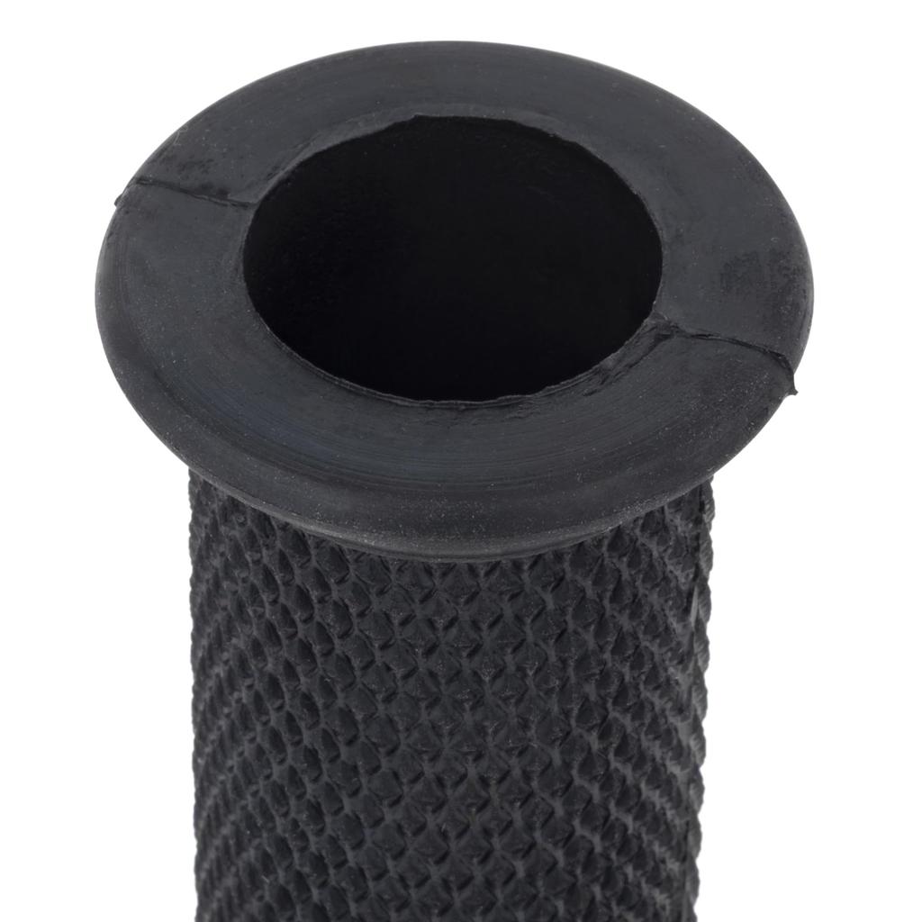 Kijima 201-202 Motorcycle Parts Grip Rubber Black 4.5 x 0.9 inches (114 x 22.2 mm) Through Type