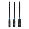 Hex Nut Driver Extension Set of 3 with Chrome Vanadium Steel Material
