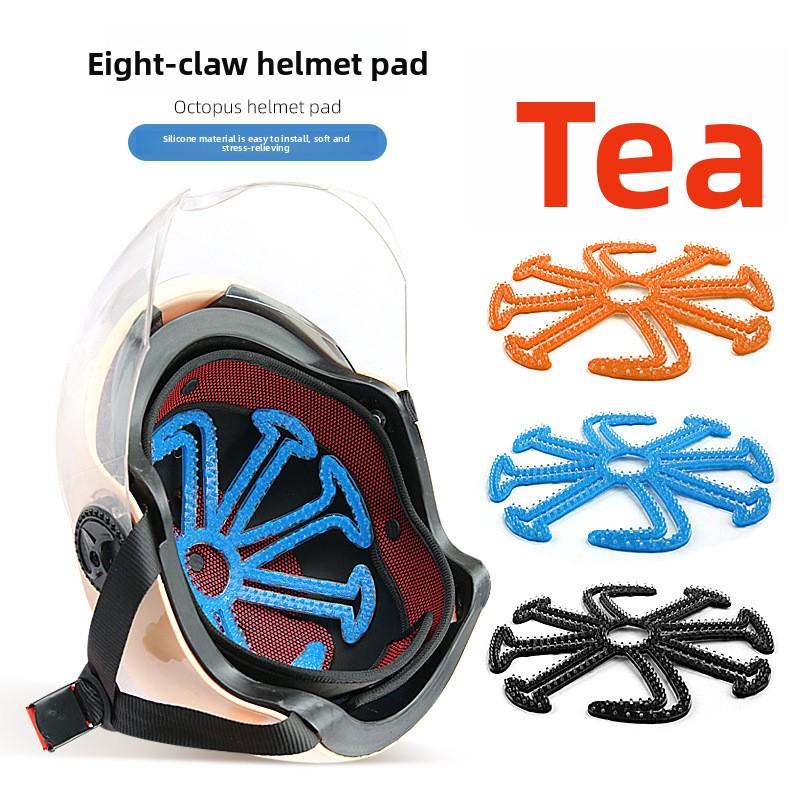 

Electric Vehicle Silicone Helmet Soft Nails Tooth Inner Pad Anti-pressure Hair Portable Helmet Pad Motorcycle Riding Equipment one size fits all червоний
