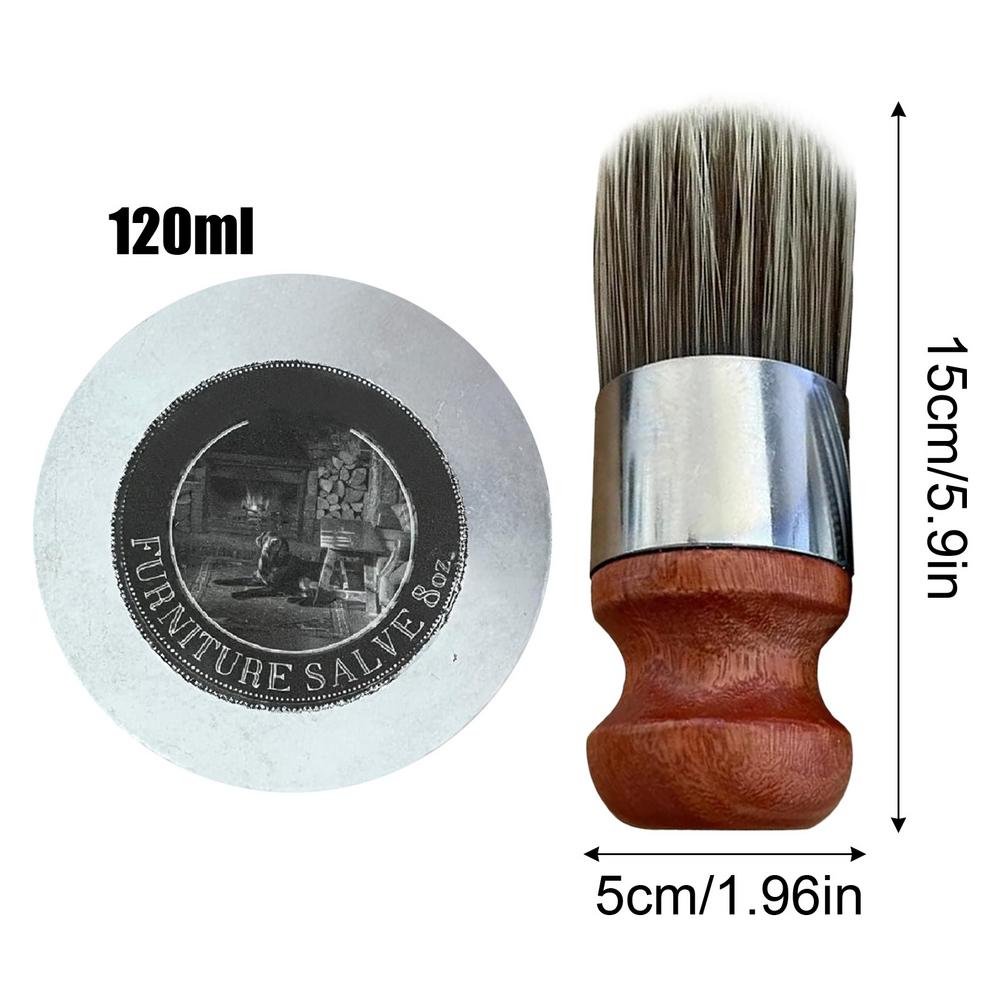 Furniture Salve for Leather Conditioner Kit for Furniture and Brush Paint Furniture Salve Leather Care Leather Salve and Brush