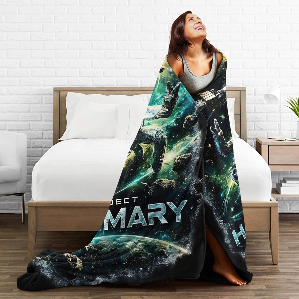 Project Hail Mary Plush Blankets Kids Flannel Bedding Throws For Outdoor Warm Soft Custom Quality Bedspread Gift