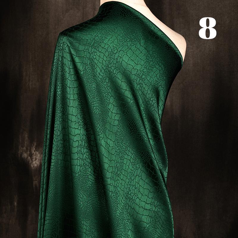 Krokodil-Muster Stoff Mikro-Stretch Schwarz Jacquardstoff pro Meter für Kleider Kleidung Nähen Einfache Handarbeit Glatt