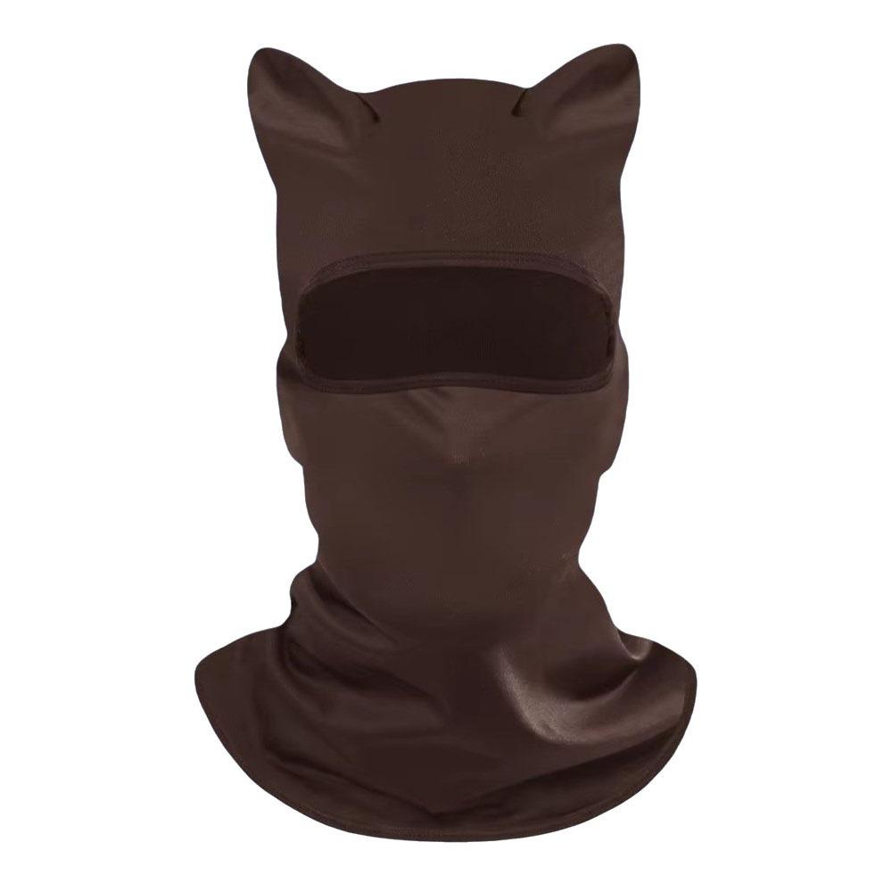 Sun Protector Cat Ear Face Mask Soft Neck Gaiter Fashion Sunscreen  Masque  Summer