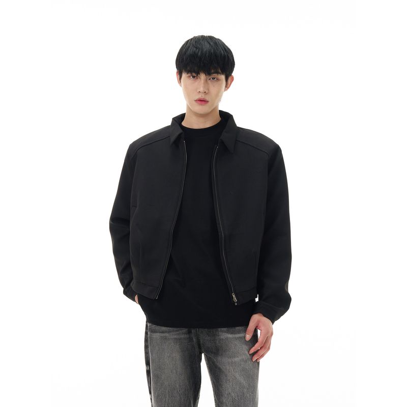 Kisko Classy American Padded Shoulder Cleanfit Short Suit Jacket Male Minority Simple All-Matchloose Coat