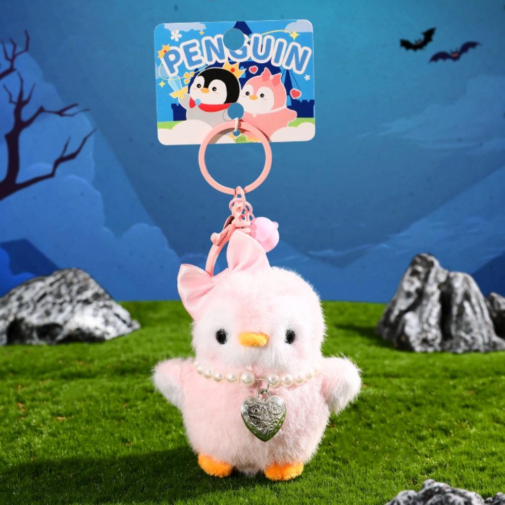 

PP Cotton Plush Penguin Keychain Fluffy Soft Stuffed Animal Keyring Kids Baby Style B