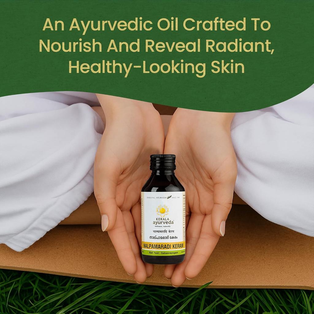 Kerala Ayurveda Nalpamaradi Keram Ayurvedic Tan Removal Oil For Face & Body Glow 100 ml Radiance Care