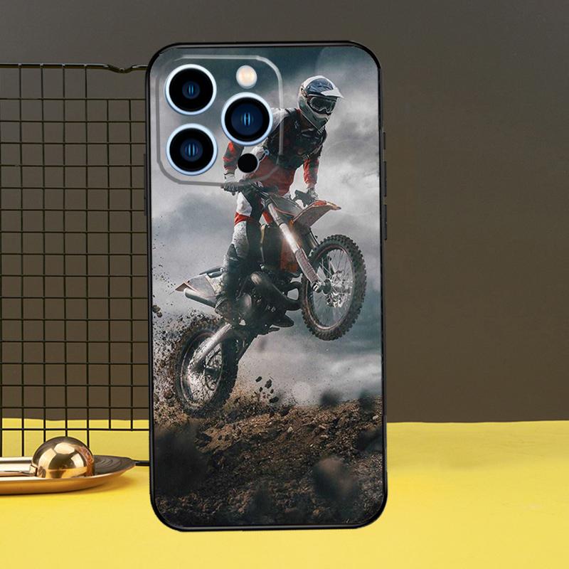 Moto Cross Motorcycle Sport Phone Case For iPhone 13 12 14 11 16 15 Pro Max Plus Mini 7 8 X XR XS Max Cover