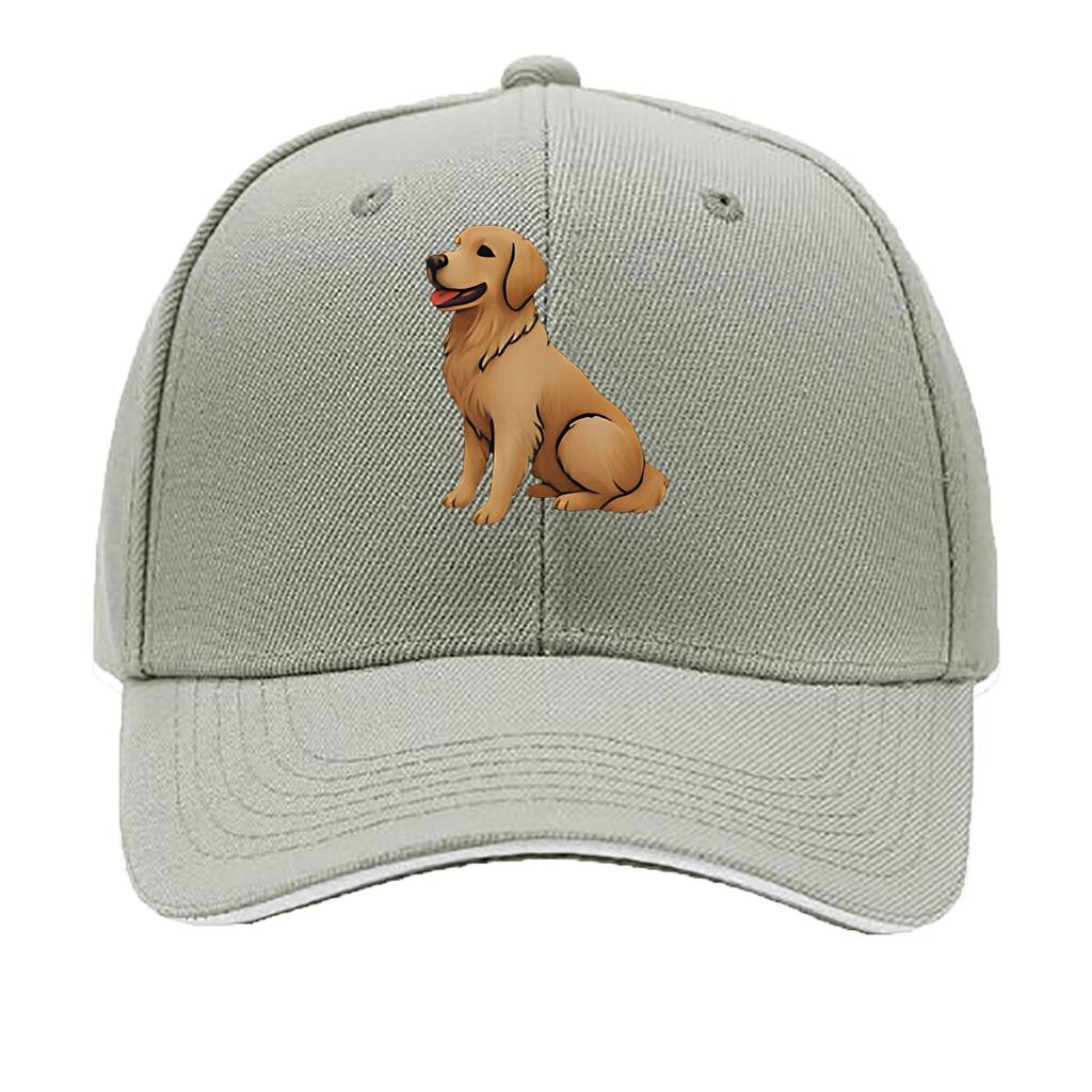 Cartoon Golden Retriever Resin OrnaUnisext Hip Hop Hat Fashion Outdoor Sports Sandwich Baseball Cap