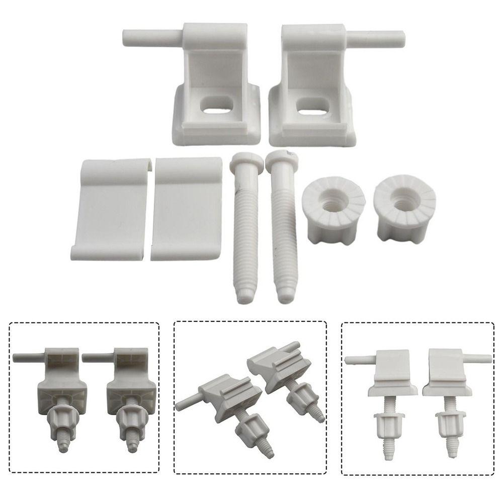 1Pair White Beige Hinge Bolts Screw Hinge Mounting Fittings  Bathroom Hardware Replacement Parts