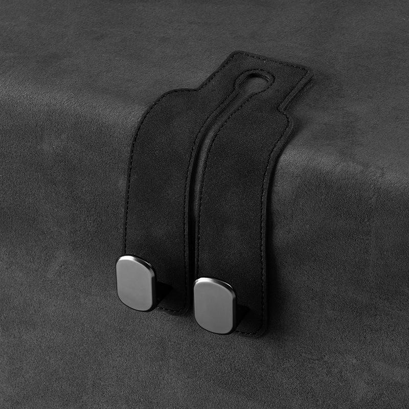 Car Seat Back Hook – Creative Suede-Finish Leather – Rear-Seat Storage & Organizer – Compact Interior Hook