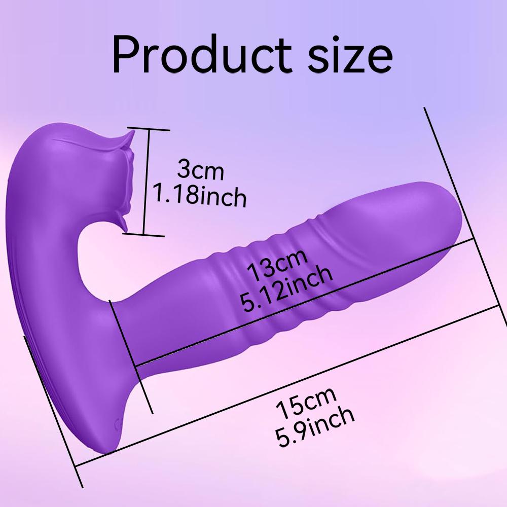 APP Rose Thrust Vibrator Strong Sucking Female Wearable G-spot Clitoris Stimulator Female Toy Clitoris Masturbator Dildo Sex Toy