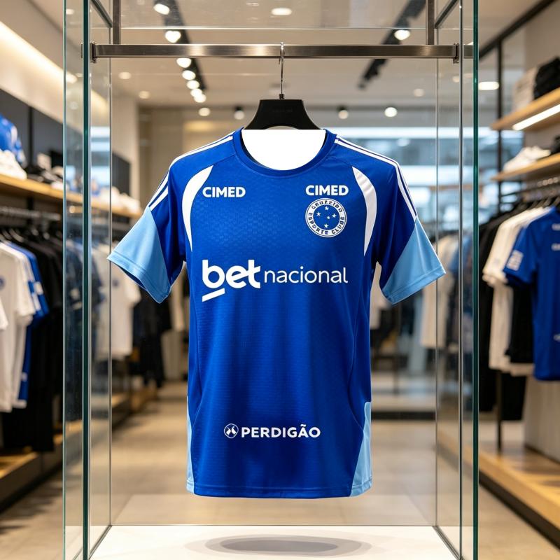 

2026 New Model Cruzeiro Training Clothing - Y2K Men s and Women s Matching T-Shirt - Breathable Sports Clothing Parent-child S