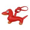 Dachshund Cartoon Leather Keychain: Pet Bag Charm & Phone Case Decoration