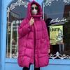 Winter New Medium and Long Casual Large Size Loose Hooded Down Jacket Women's Japan and Korea Fashion Thickened Coat Tide