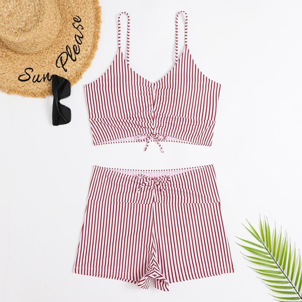 High Waist Bikini Swimsuit Women 2024 Push Up Bikini Floral Swimsuit Print Bikini Boxers Swimwear Swim Trunks Bathing Suit