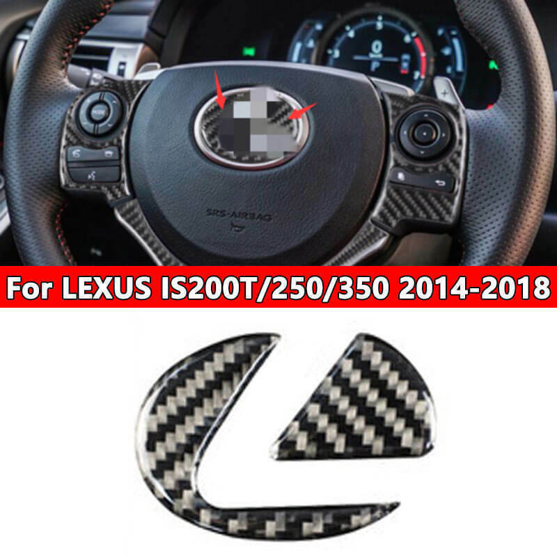 Real Carbon Fiber Steering Wheel Cover Trim Sticker For LEXUS IS200/250/350