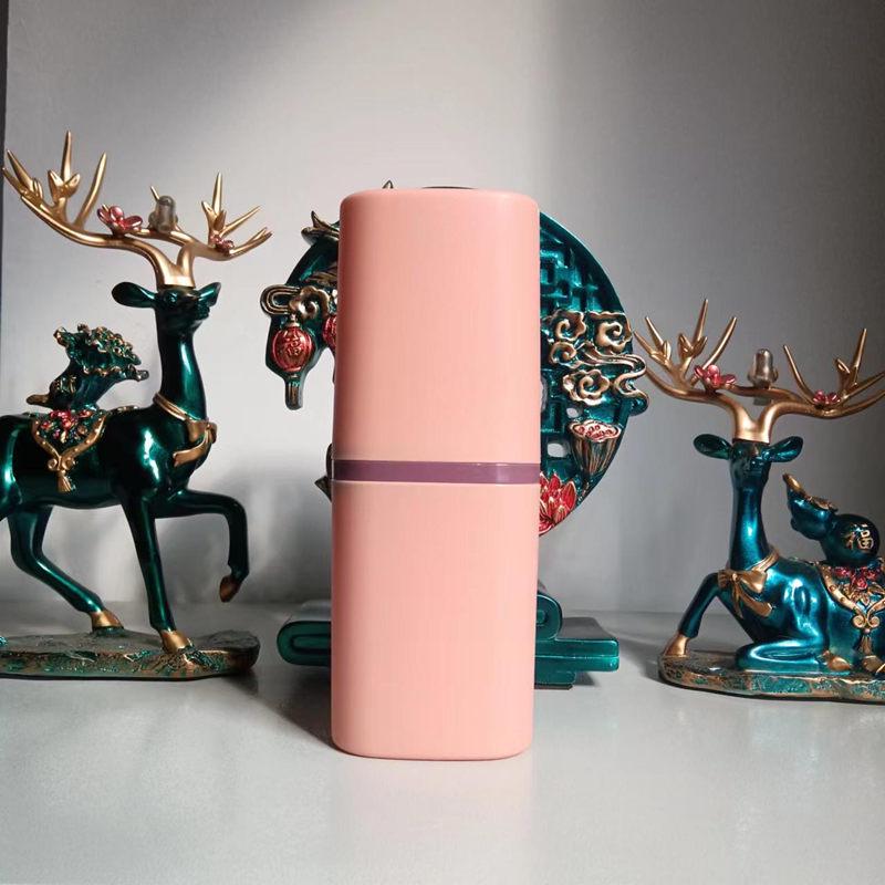 Portable Travel Toothbrush and Toothpaste Holder with Cup розовый