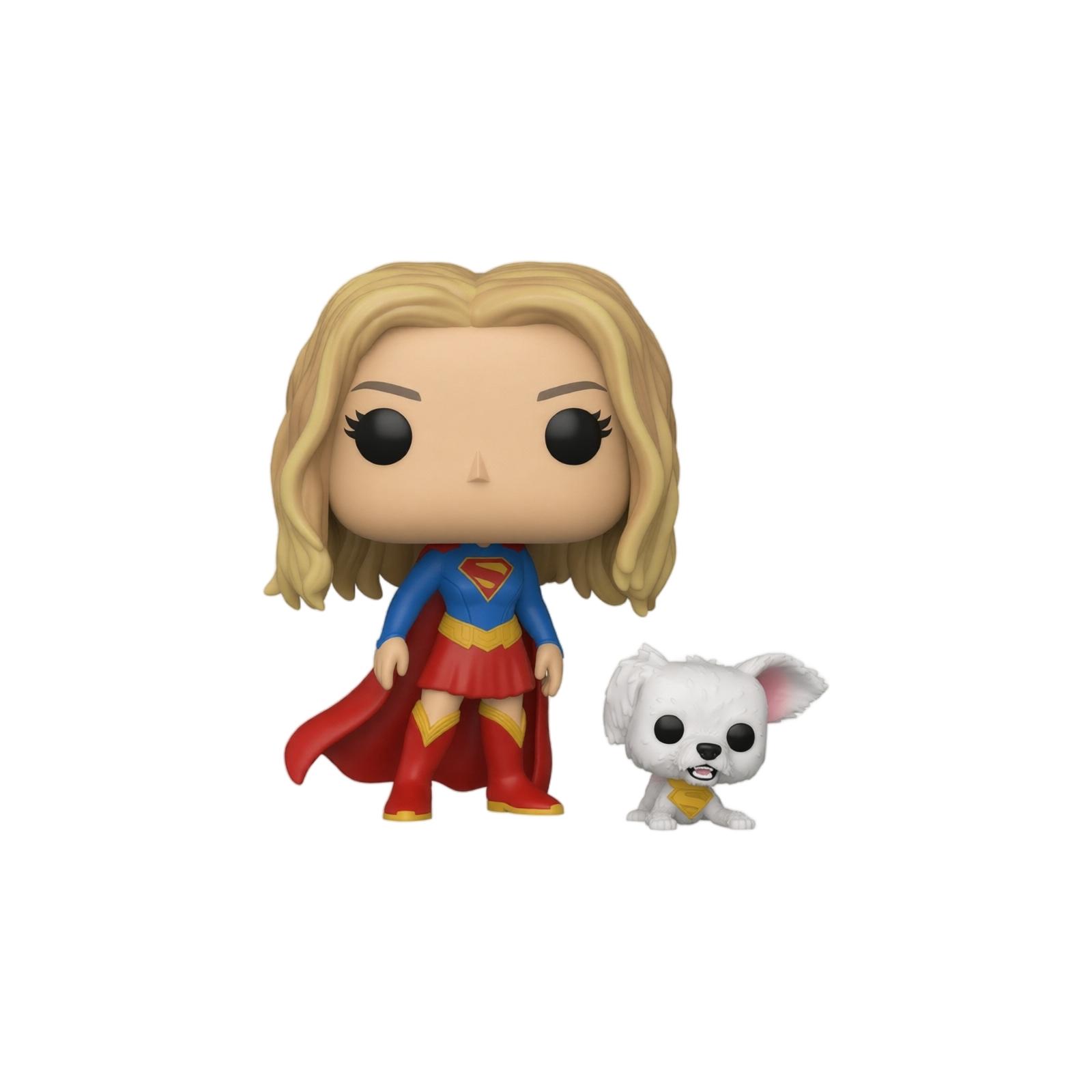 

Collectible Vinyl Figure Set Featuring Female Superhero Character and Small Animal Companion with Cape and Costume Accessories One Size