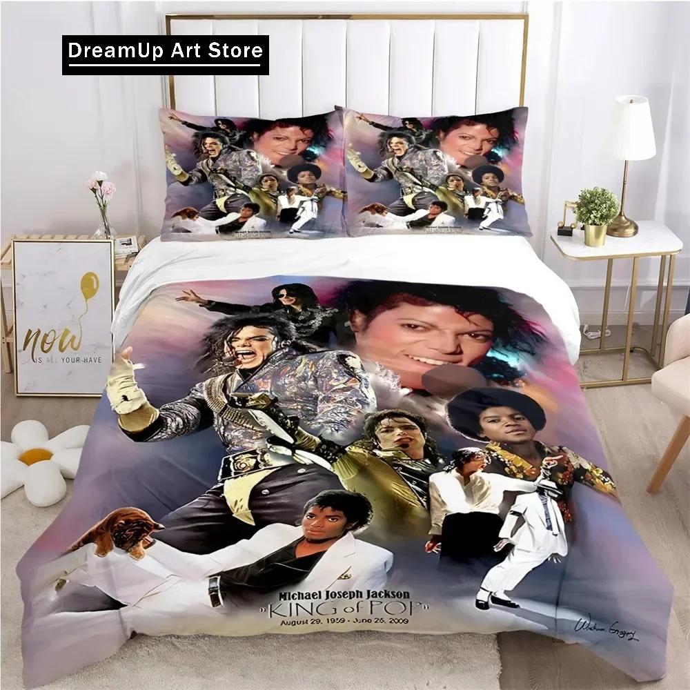 Michael J-Jackson Dekbedovertrek Dekbed Fear Beddengoedset Zachte Dekbedhoes en Kussenslopen voor Tieners Kinderen Enkel/Dubbel/Queen/King