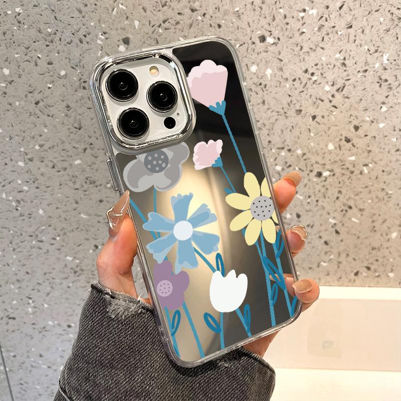 Stylish And Versatile Makeup Mirrors Phone Case For IPhone 16 17E 17 16Pro 15 14 11 12 13 Pro Max Silicone Shockproof Cover