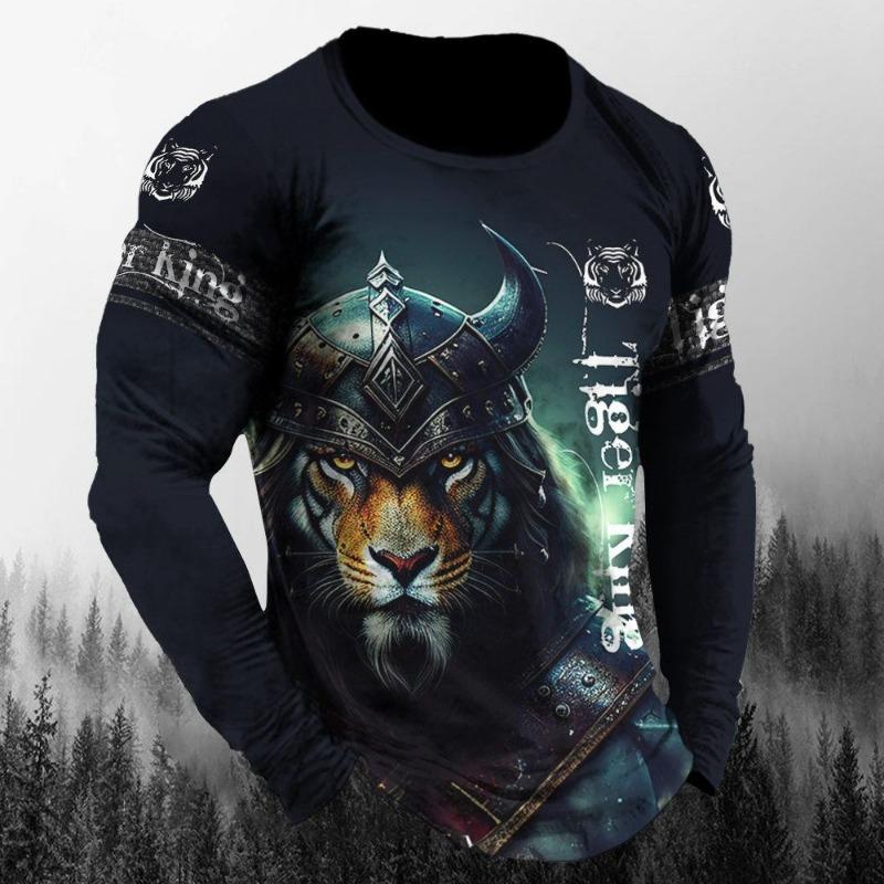 Camisetas de Animales Para Hombre Estampado de Lobo 3D Mangas Cortas Tops Moda Personalidad Camiseta Suelta Oversized Camisetas Camisa Ropa de Hombre