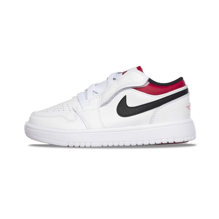 Jordan 1 Low ALT White Gym Red Black PS BQ6066-118 35