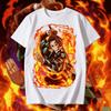 Summer 2026 The God of Fire Kagura Battle Theme 100 Cotton Printed Loose Tshirt for Unisex and Women Parentchild Top
