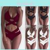 Elegant Women High Waisted Bikini Set With Padded Push-up Bra And Adjustable Straps