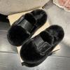 Thick-soled Fluffy Slippers Women's Slippers Outer Wear 2025 New Autumn and Winter Super Fire Bag Head Half Slippers Cotton Slippers