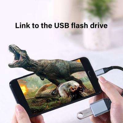 Compactly USB3.0 Female OTG Converters OTG Adapter For Type C Devices Aluminum Housing Seamlessly Peripherals Connectivity