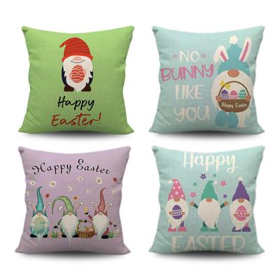 Fröhlicher Gnom Goblin Eier Druck Leinen Ostern Hülle Sofa Heimdeko
