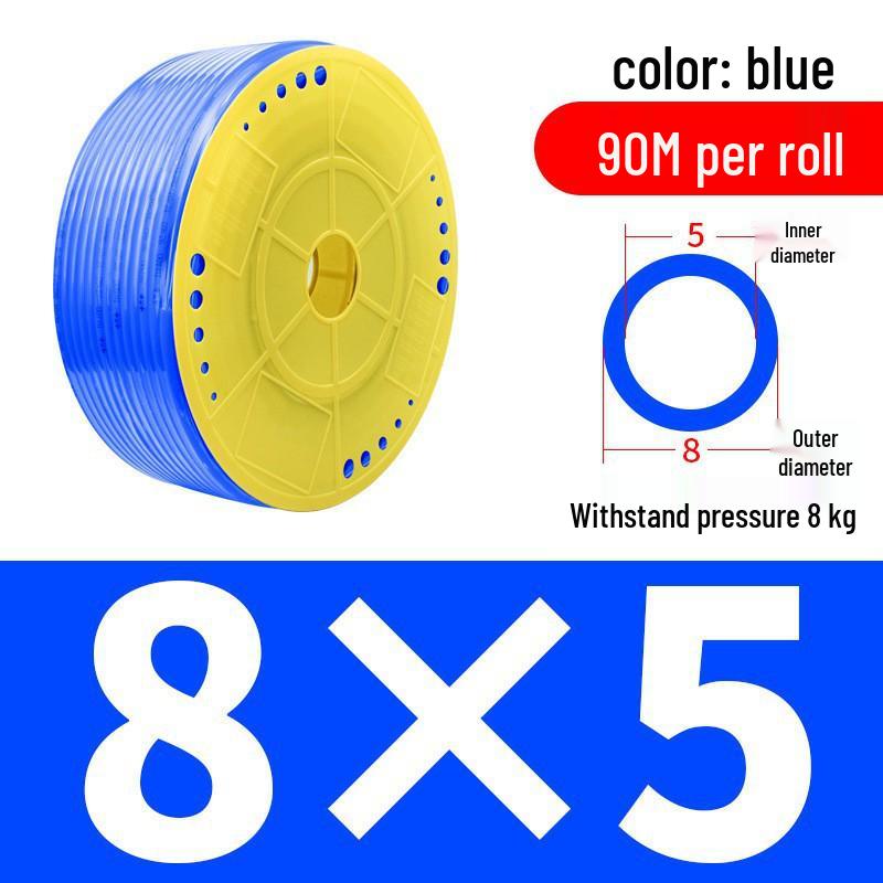 Pressure-Resistant Explosion-Proof PU Air Hose - Flexible, High-Pressure Air Pump Compressor Hose, Transparent Pneumatic, 6MM/12MM.