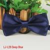 Double-Layer Solid Color Men's Bow Tie with Metal Buckle and Chain