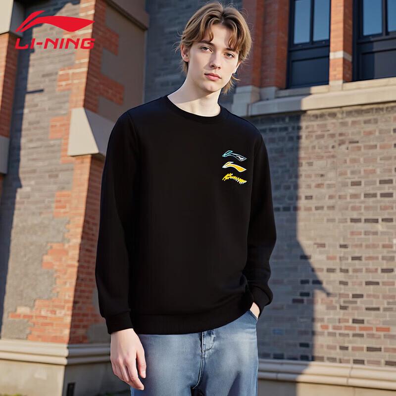 Li-Ning Unisex Fleece-gefüttertes Rundhals-Sweatshirt