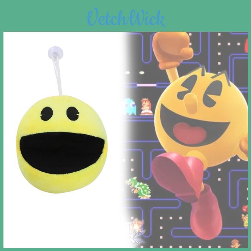 Pac Man Character Plushie Bright Yellow 15cm Soft Filled Toy For Collectors