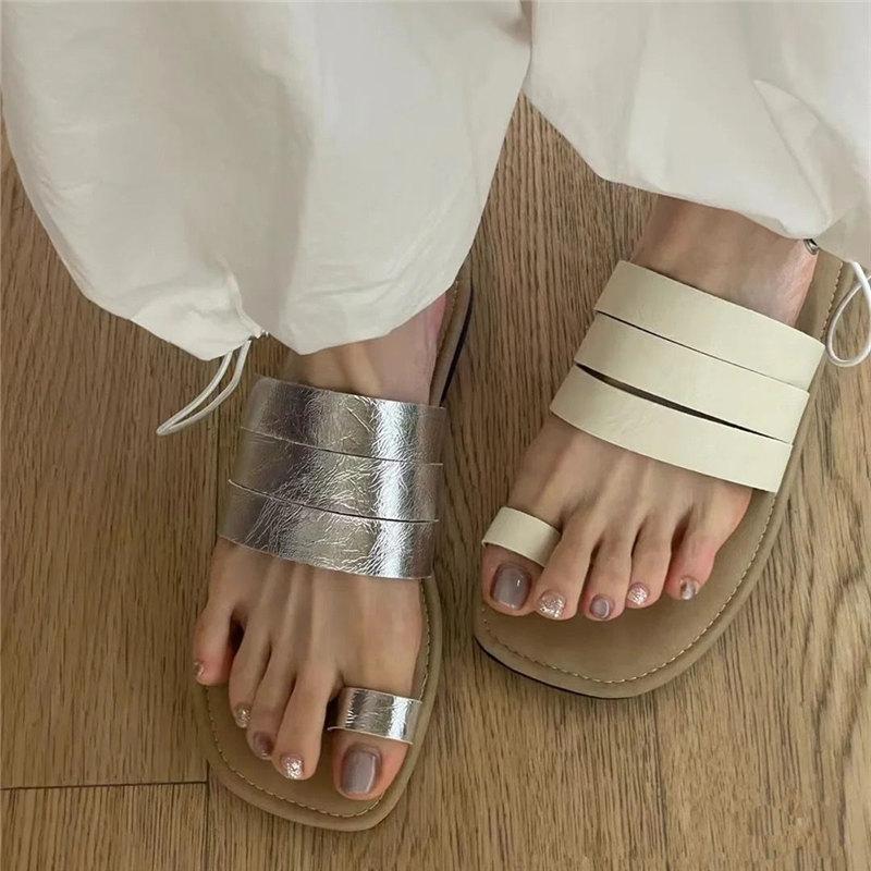 

Designer Summer Clip Toe Women Slippers Fashion Comfort Flats Slides Rome Ladies Outdoor Beach Sandalias Flip Flop