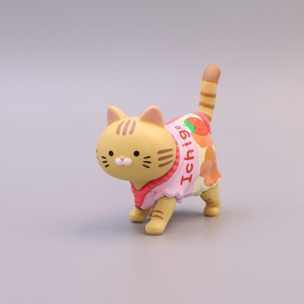 Walking Animal Cat Model Doll Toys Kittens Mini Cat Ornaments Snack Cat Figure Toys  Car Ornament