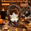 White Halloween Ghost Sculptures Cute Swing Ghost Decorations  Bookshelf