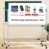 Mobile Double-Sided Magnetic Whiteboard and Chalkboard