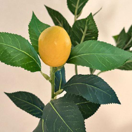 Rami con Limoni Artificiali Steli di Verde Finto con Frutti di Limone Realistici Piante di Limone Finte Realistiche per Decorazione Tavolo Cucina Casa Fiore